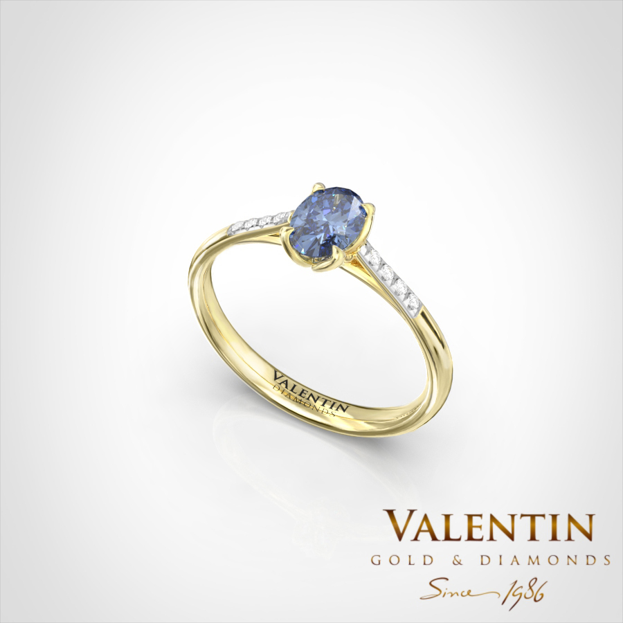 Годежен пръстен Amor 4761 12 4761 Oval Amor Sap Yellow Rodii
