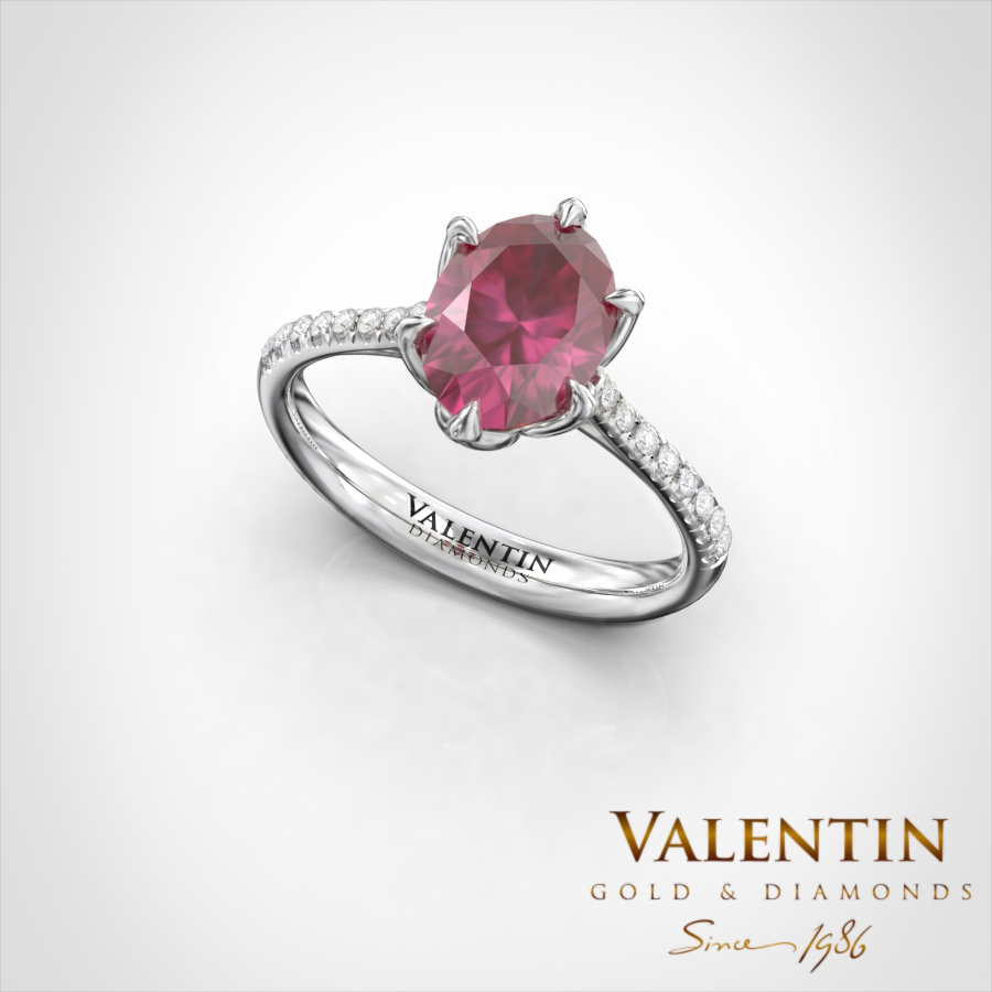 4757 Ruby White 2 | Valentin Gold & Diamonds 4757 Ruby White 2