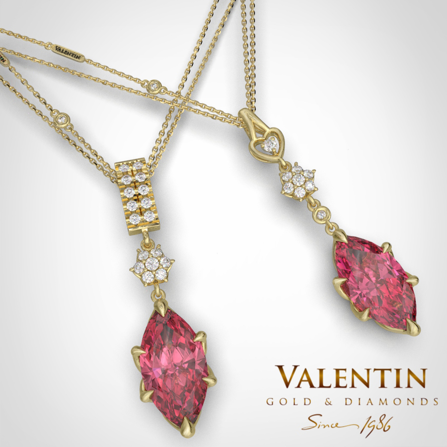 Art 6935 Tourmaline Pink Yellow