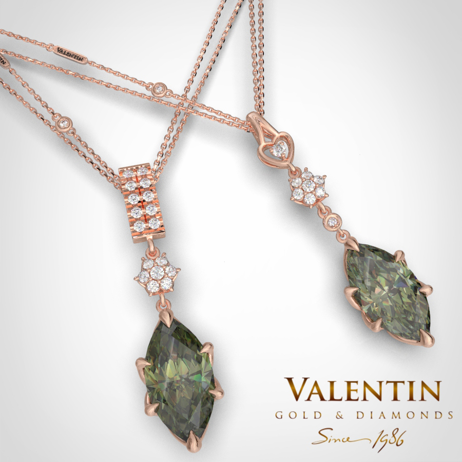 Art 6935 Tourmaline Green Pink