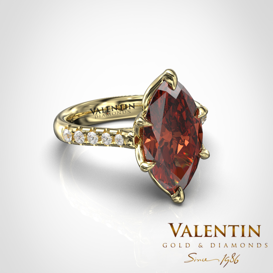 Art 4758 Garnet Yellow | Valentin Gold & Diamonds Art 4758 Garnet Yellow