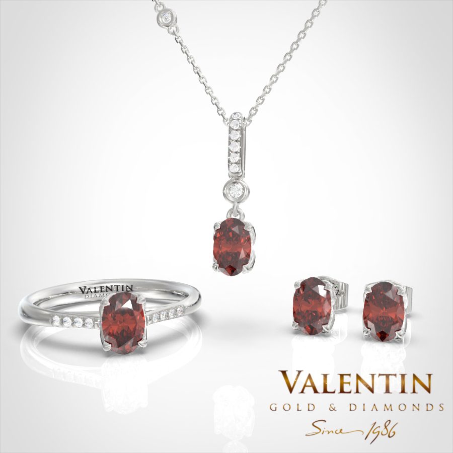 4761 6937 7615 Oval Amor Garnet White 1