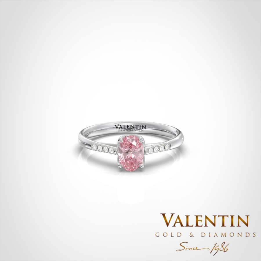 4761 Oval Amor Pink Sap White 2