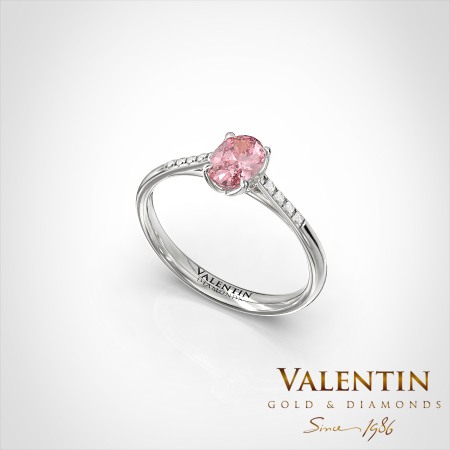 4761 Oval Amor Pink Sap White