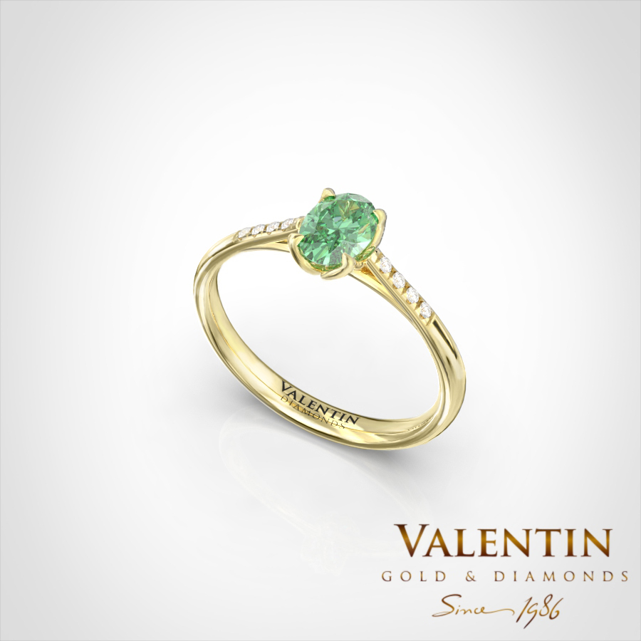 4761 Oval Amor Em Yellow