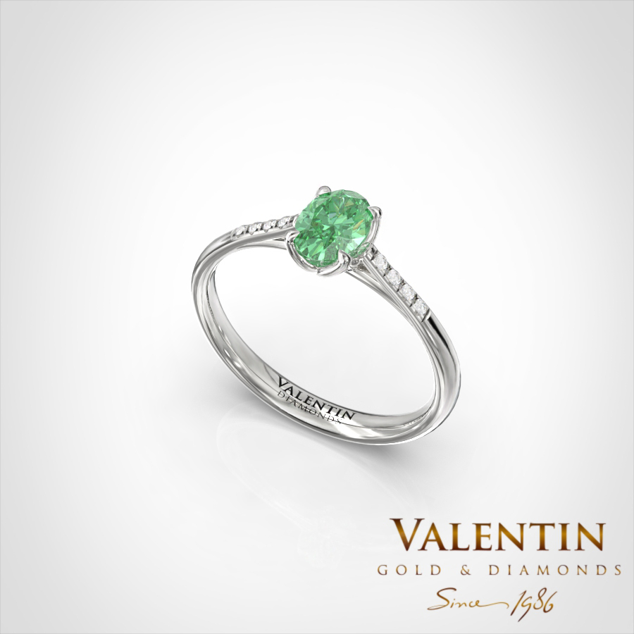 4761 Oval Amor Em White