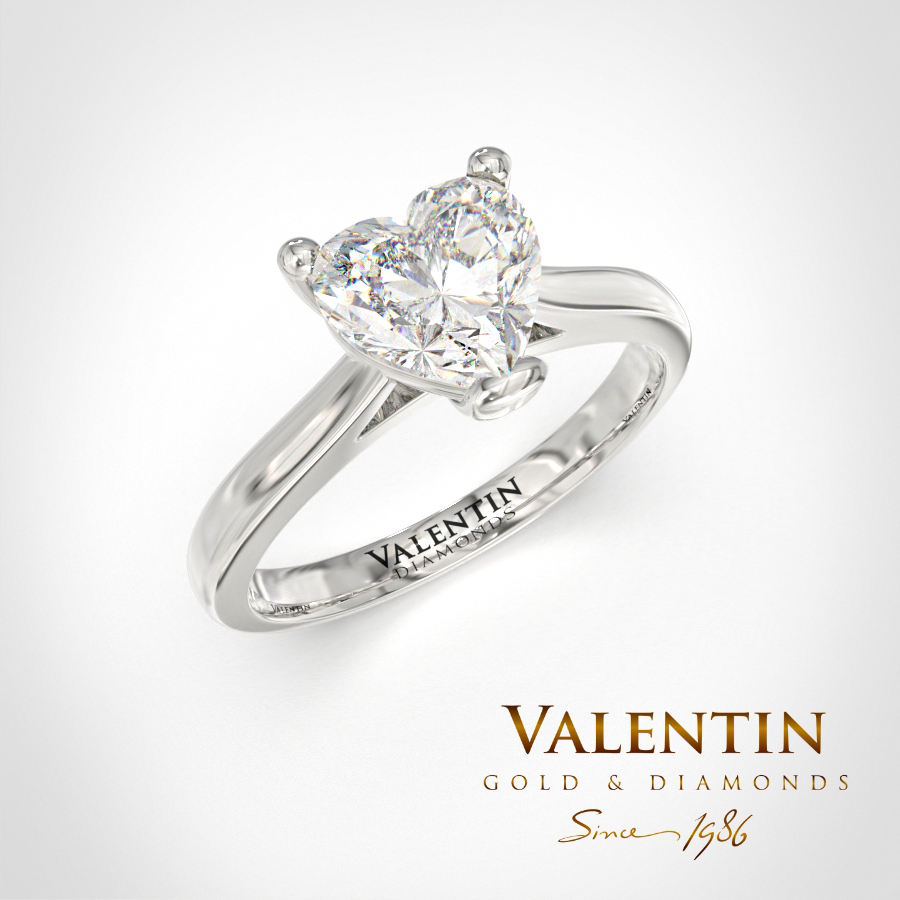 4718 classic heart white