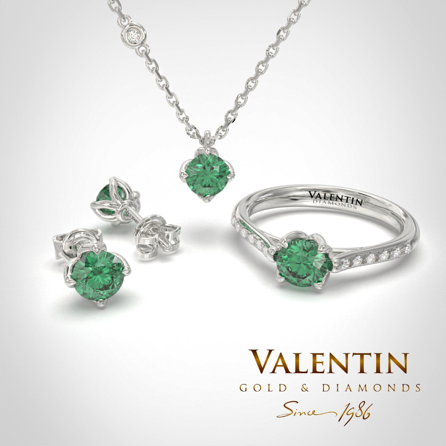 4761 6903 7581 Colourful Lotus Emerald White