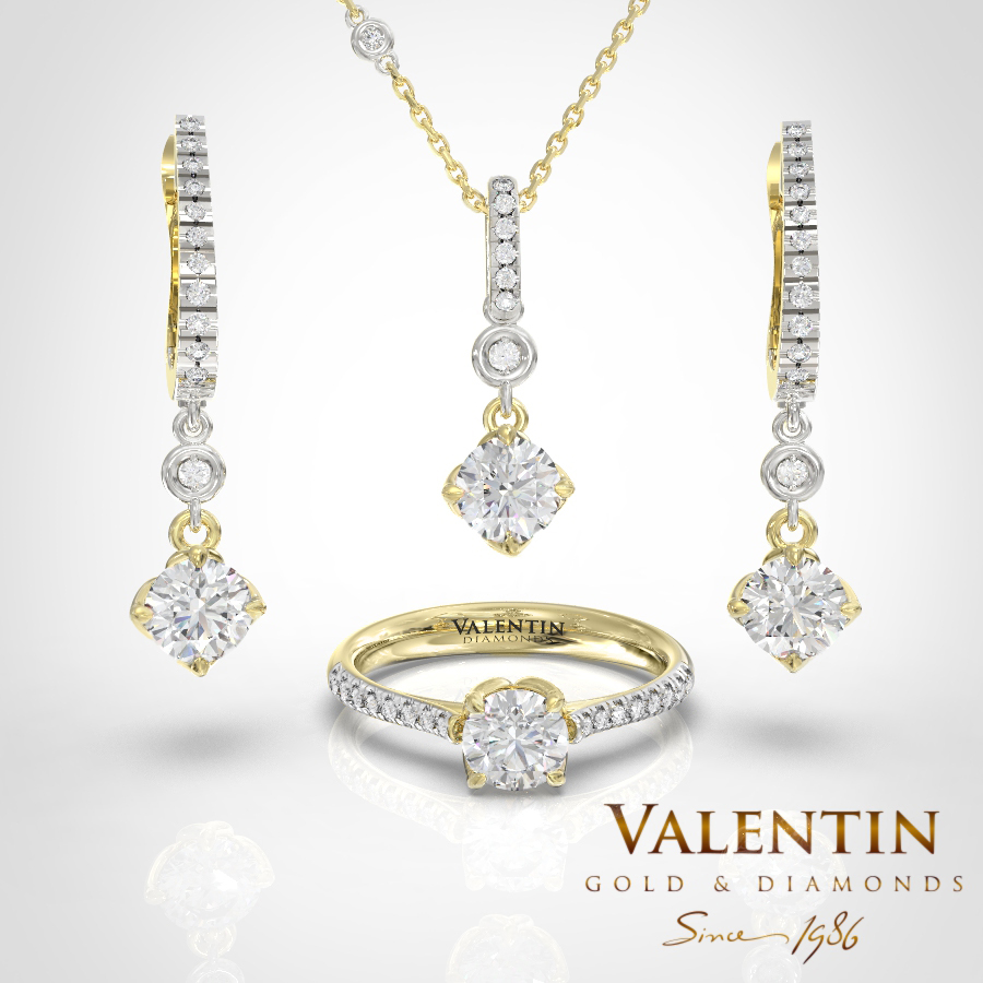 4761 6903 7613 Lotus Extended Diamond Yellow Rhodium