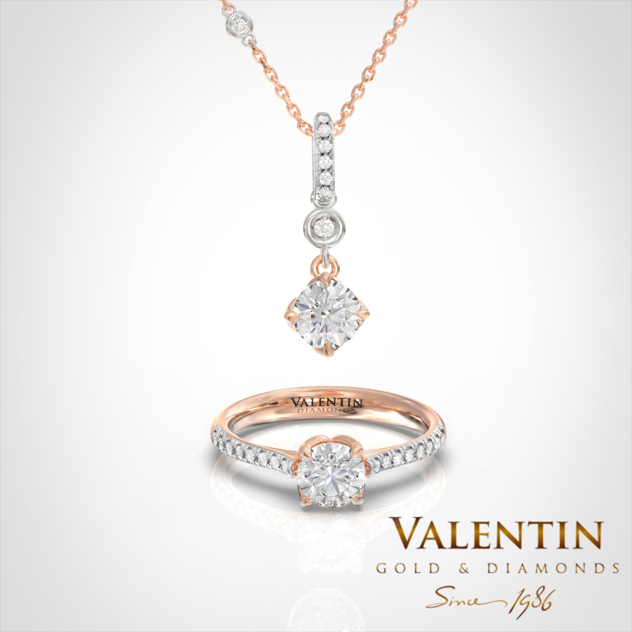 4761 6903 Lotus Extended Diamond Pink Rhodium