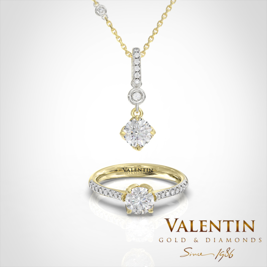 4761 6903 Lotus Extended Diamond Yellow Rhodium