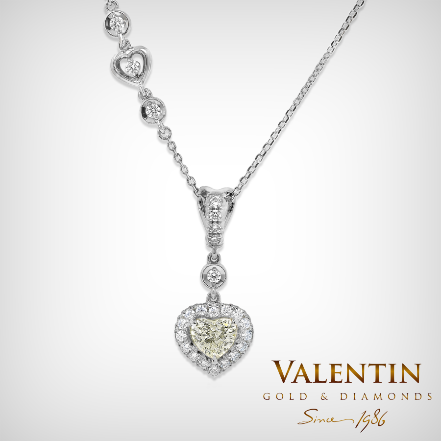 Златен медальон Heart with Diamond 6945 8 6945 W Dia 0.500.30ct 12