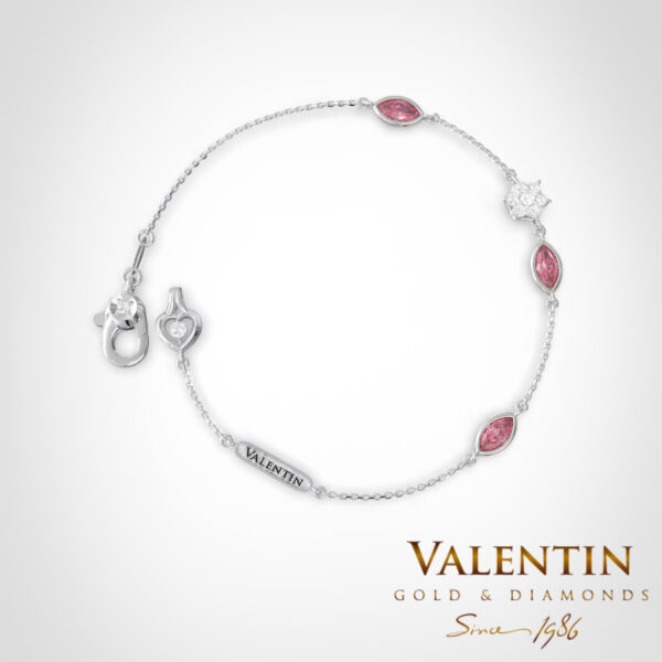 8342-2 Pink Tourmaline White