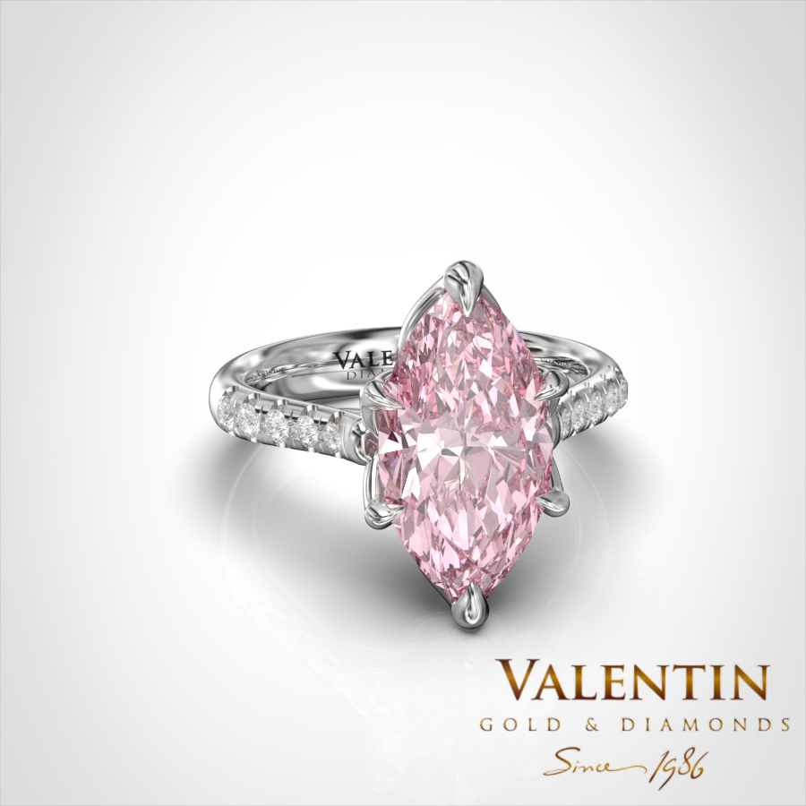 4758 Pink Tourmaline White 12 x 6.3046 | Valentin Gold & Diamonds 4758 Pink Tourmaline White 12 x 6.3046
