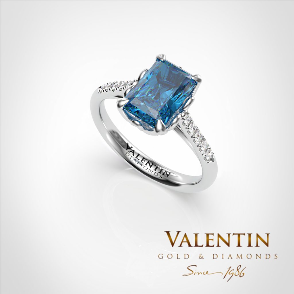 4775-2 White Blue Diamond