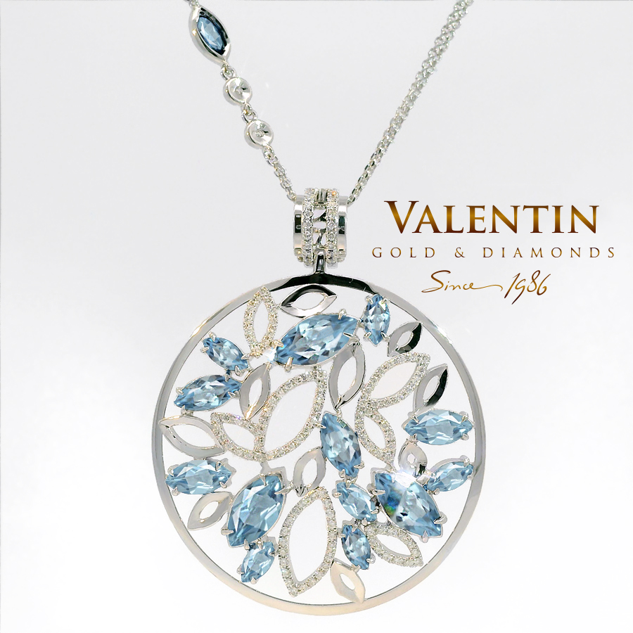 Медальон Marquise Aquamarine 6160