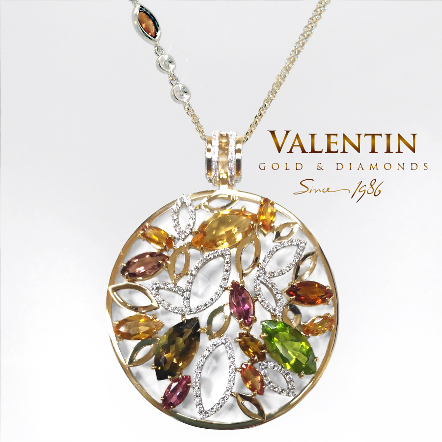 Медальон Marquise Tourmaline 6160