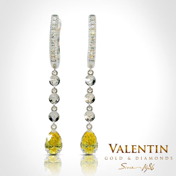 Обеци Pear with Diamonds FVY 7630-2 - Image 1