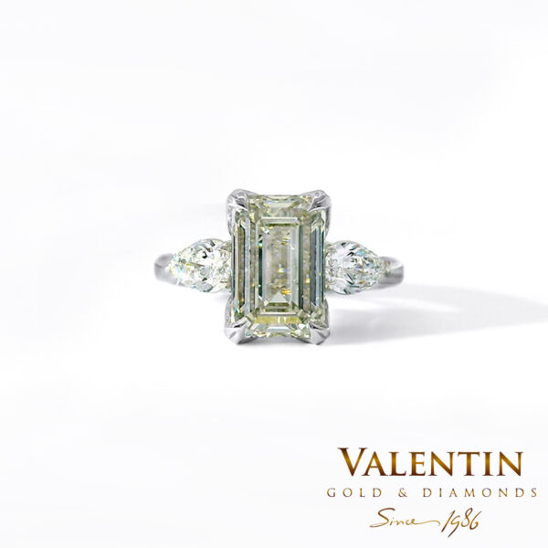Дамски пръстен Soft Yellow Emerald Diamond 4766 - Image 3