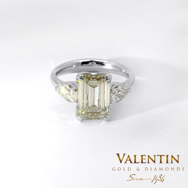 Дамски пръстен Soft Yellow Emerald Diamond 4766 - Image 2