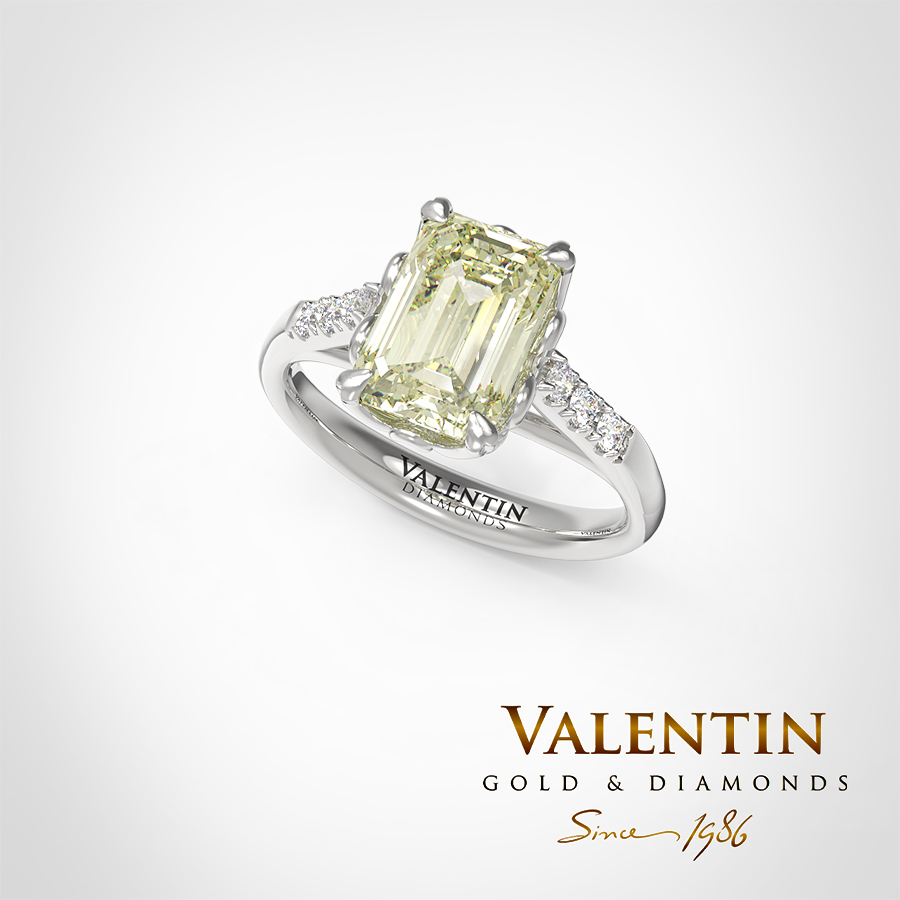 Годежен пръстен  Yellow Emerald 4775-2