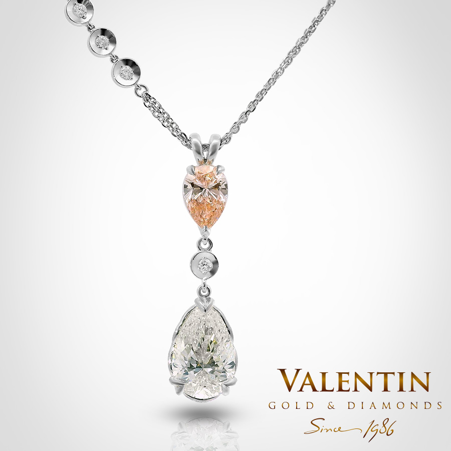 Медальон Pear with Diamonds 6939-1