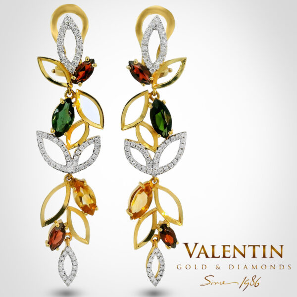 Обеци Marquise Tourmaline 7171 - Image 1