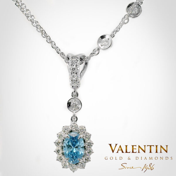 Медальон Rosette Blue Diamond 7×5 6909 - Image 2