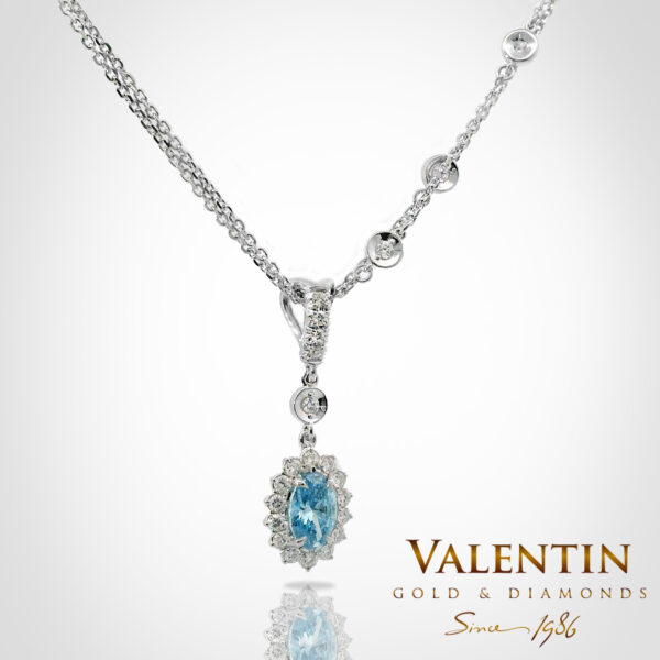 Медальон Rosette Blue Diamond 7×5 6909 - Image 3