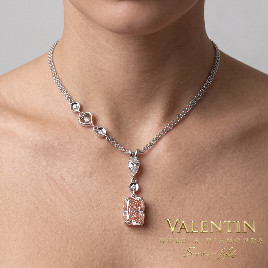 Златен медальон Pink Diamond 6955-1 1 6955 1 2 W 3.02 FVPink 11