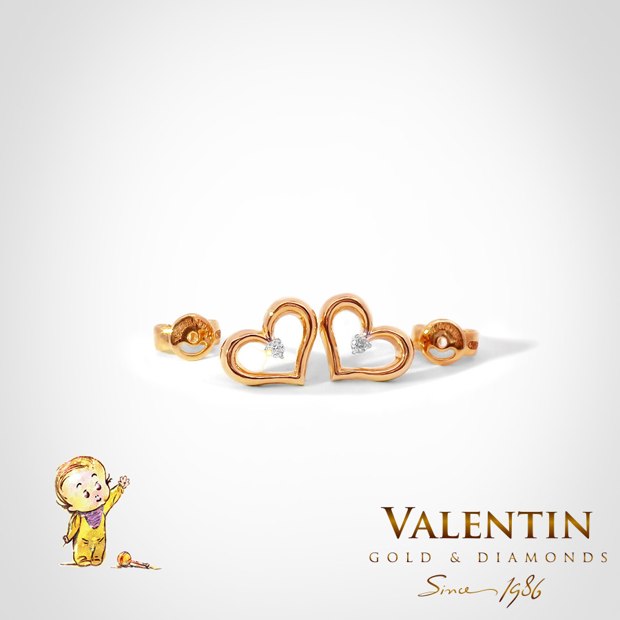 7543 Pink Kids | Valentin Gold & Diamonds 7543 Pink Kids
