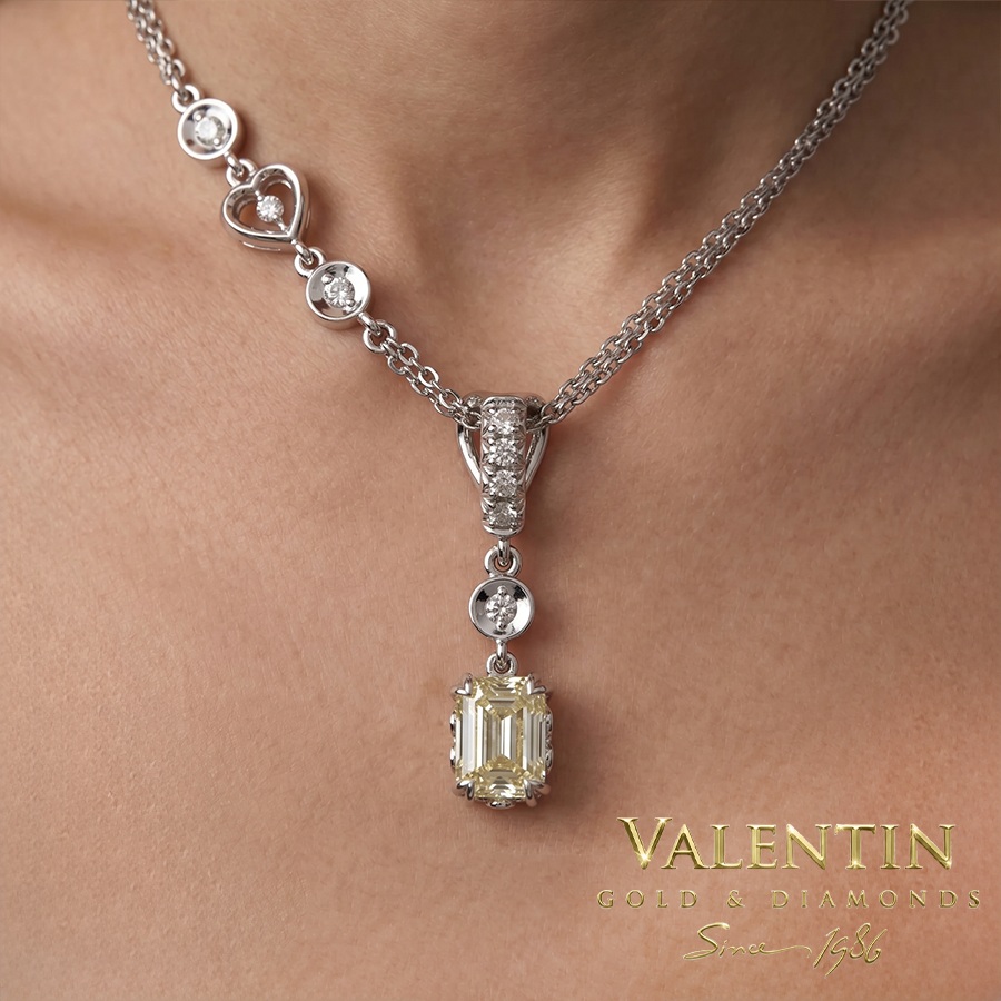 Златен медальон Diamond Emerald 6957 1 6957 em dia w