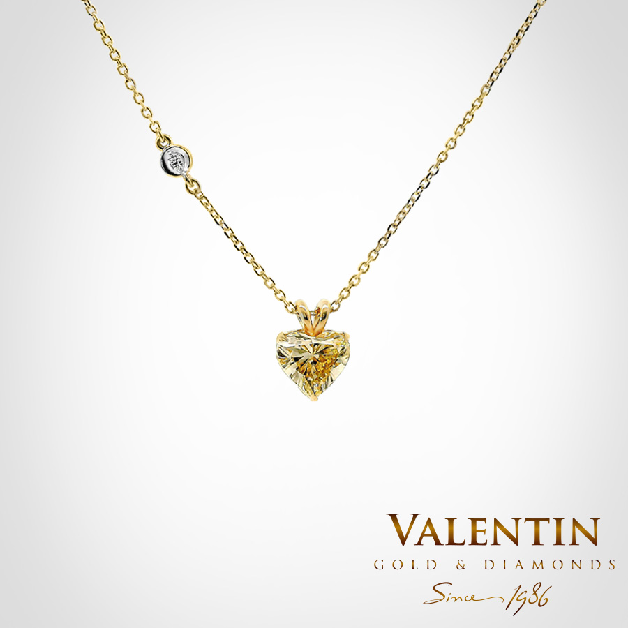 Златен медальон Yellow Heart 6961 2 6961 Yellow 1.00 ct FY