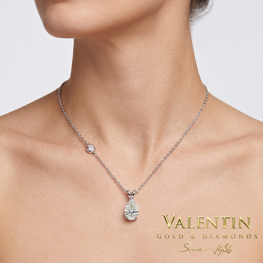 Златен медальон Light Pear 6962 1 6962 w1.02ct1