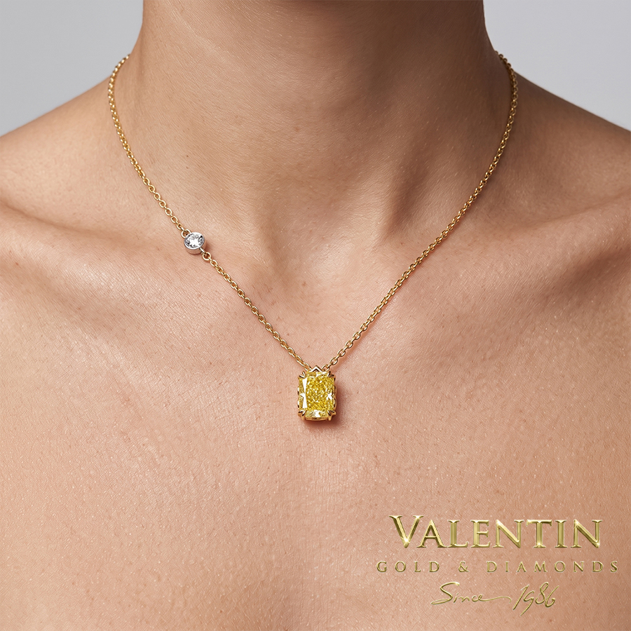 Златен медальон Yellow Radiant 6960 1 6963 fvy 1.00ct