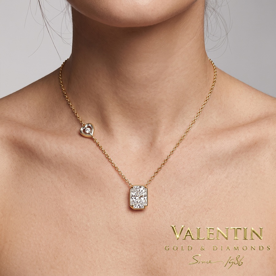 Златен медальон Light Radiant с обков 6963 1 6963 W 1.02ct 3