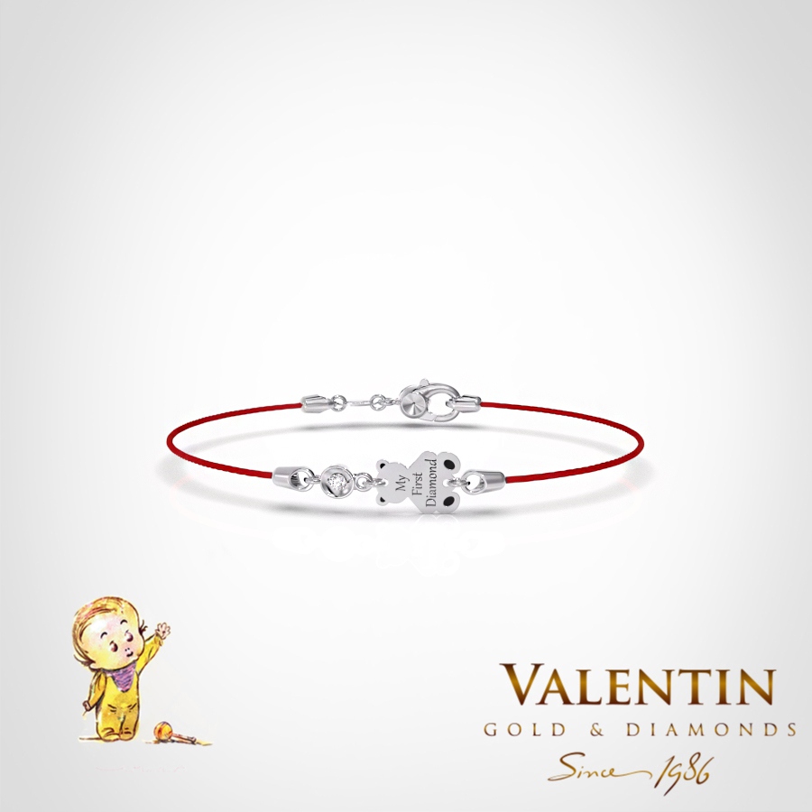 Златна детска гривна с червен конец 8370-3 3 8370 3 White 2