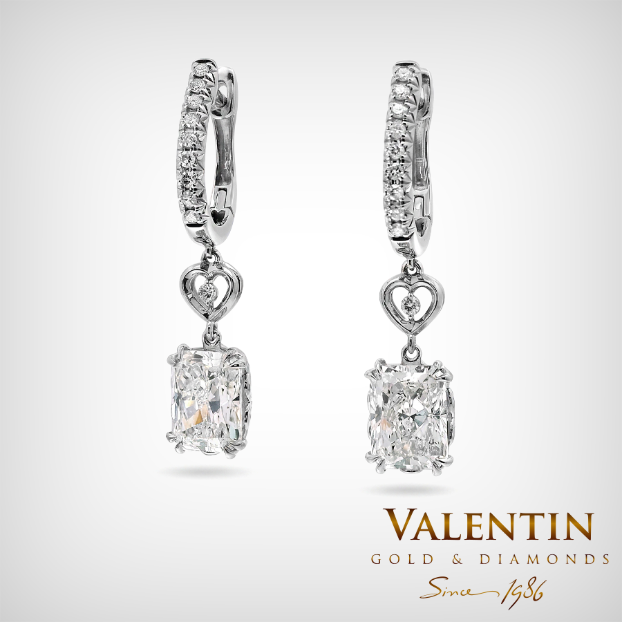 Златни обеци Radiant Lab 7628-2-1 1 7628 W 4.06 0.19ct 21