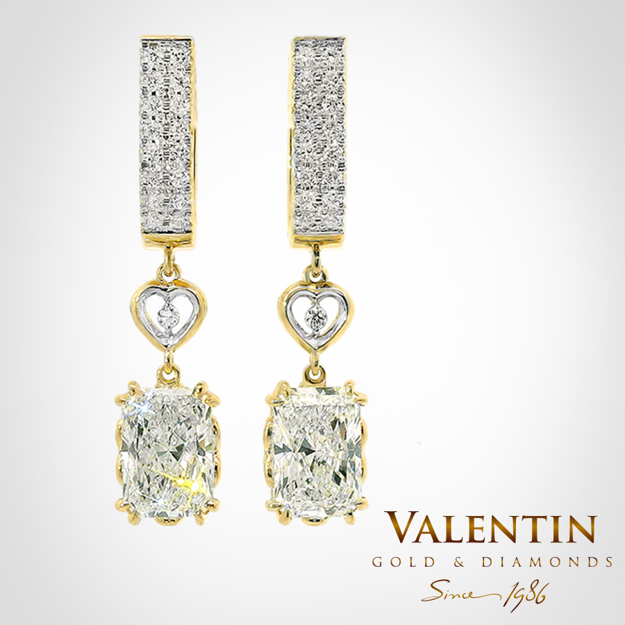 Златни обеци Radiant Lab 7628-2 1 7628 Y golemi 4.00ct