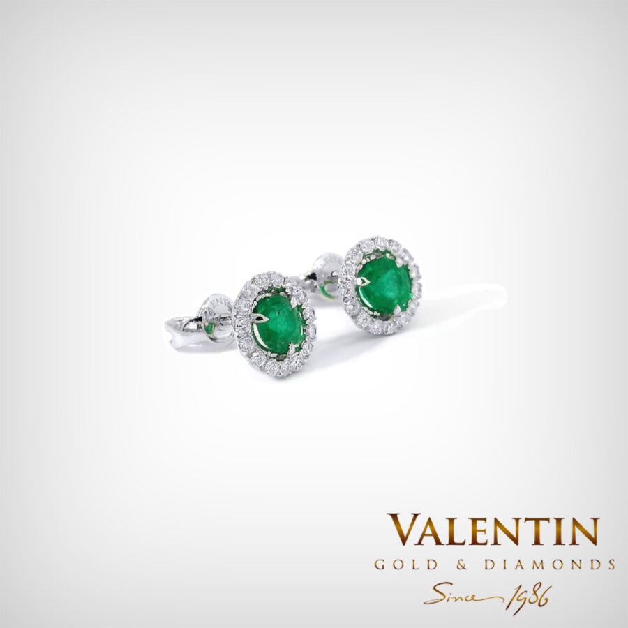 Златни обеци Emerald 7635 1 7635 W Em2