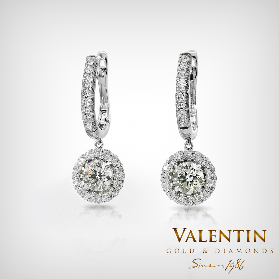 Златни обеци Diamond 7636-2 2 7636 W D 0.700.710.61ct 221
